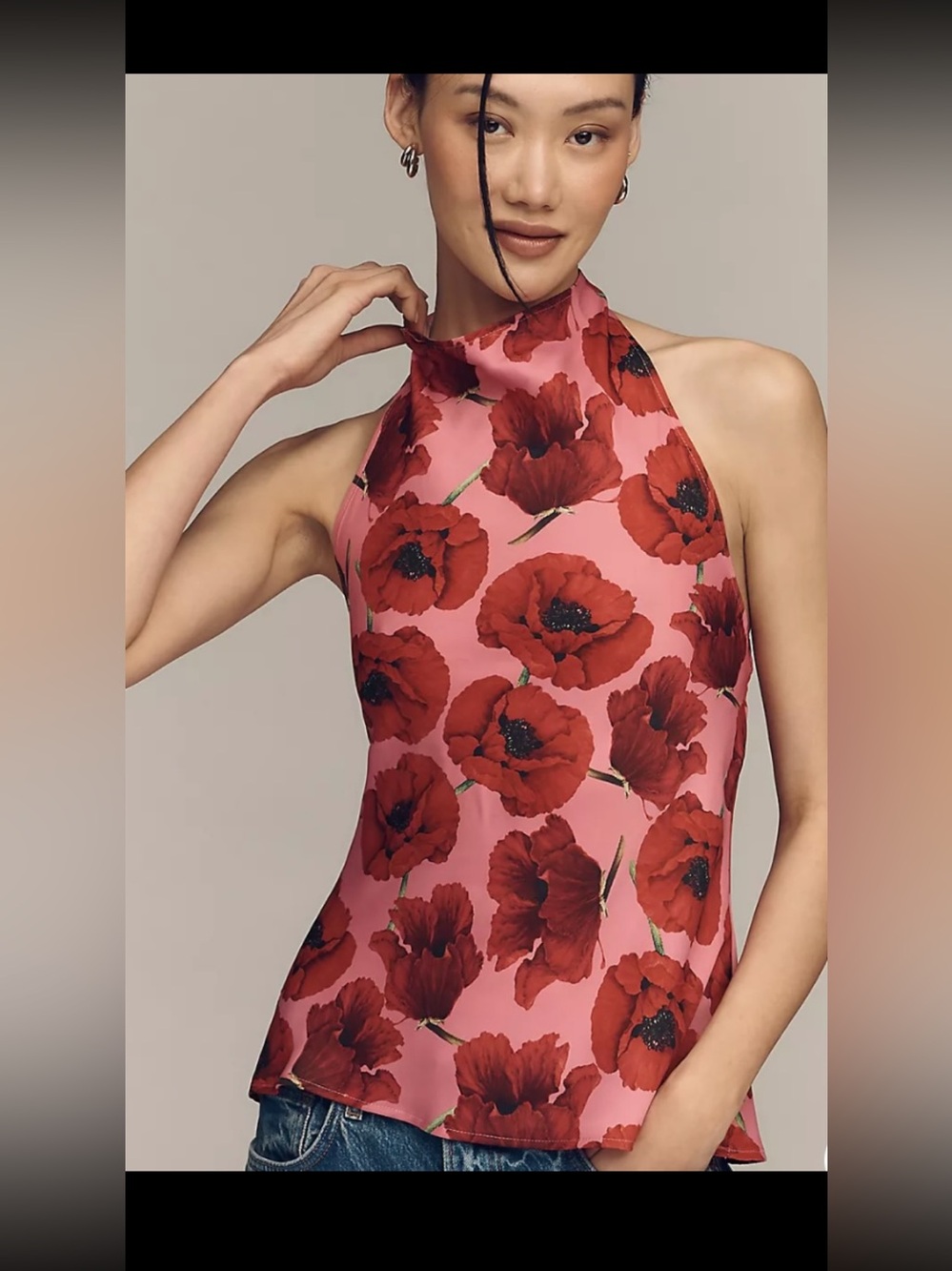 Maeve Jamie Satin Halter-Tank
